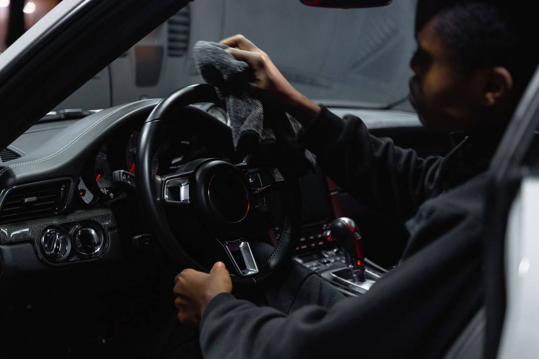 Germ Kleen Interior Sanitization being carried out at AK Car Studio in Mumbai